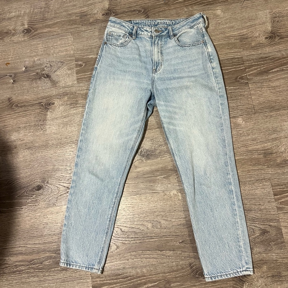 American Eagle Outfitters - “Mom Jean” High Rise Light Blue Jeans